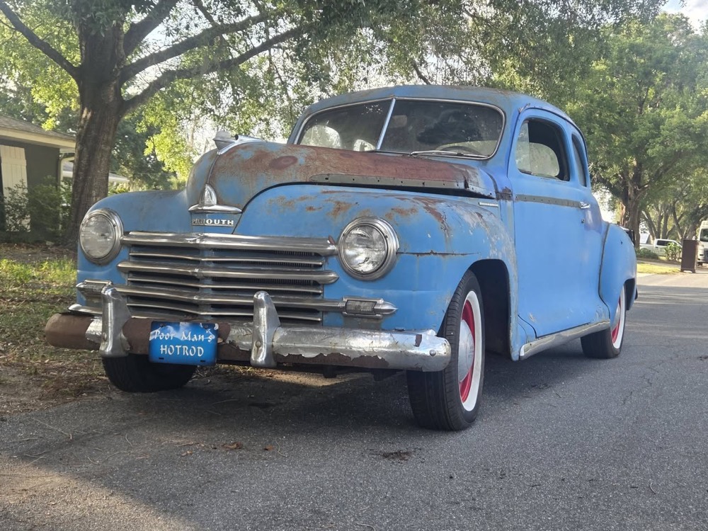 1940s Plymouth coupe project, front view